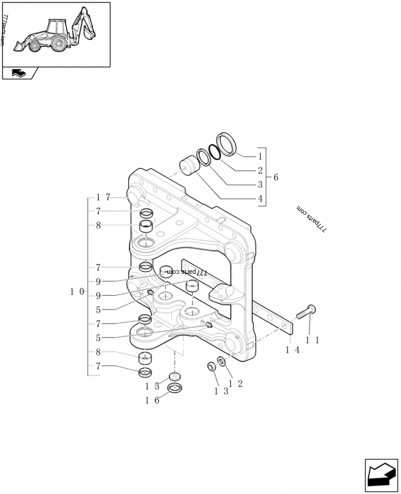 85700728 BUSHING,70.24mm ID x 86.01mm OD x 50.5mm L - Case