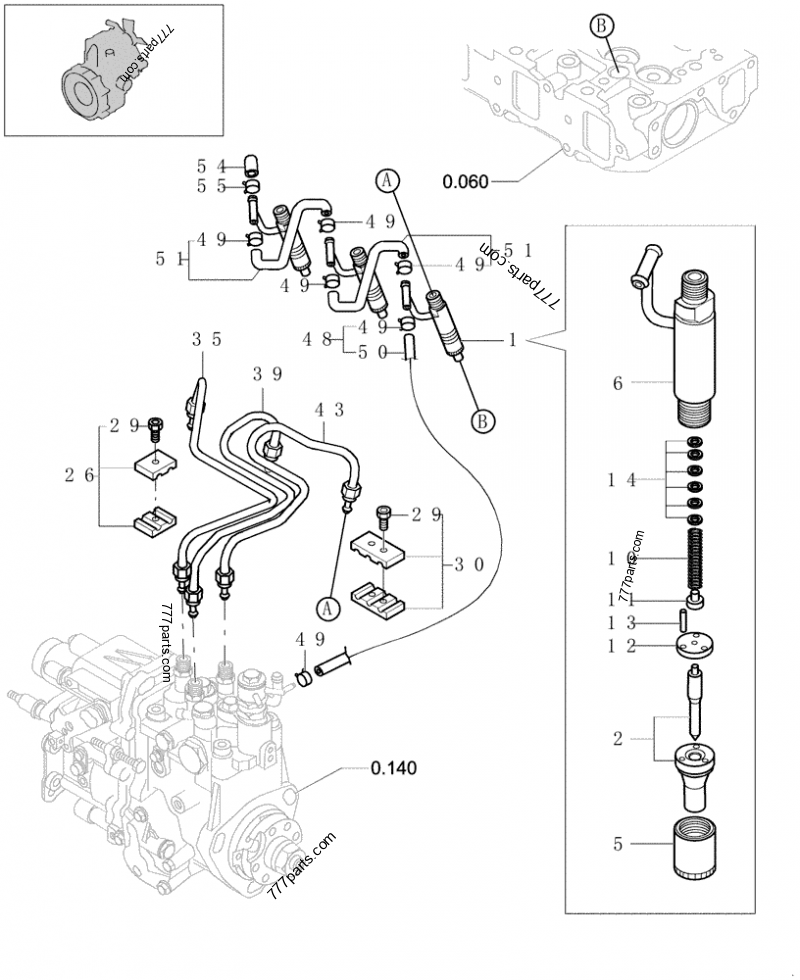 72282898 FUEL SYSTEM INJECTOR Case spare part