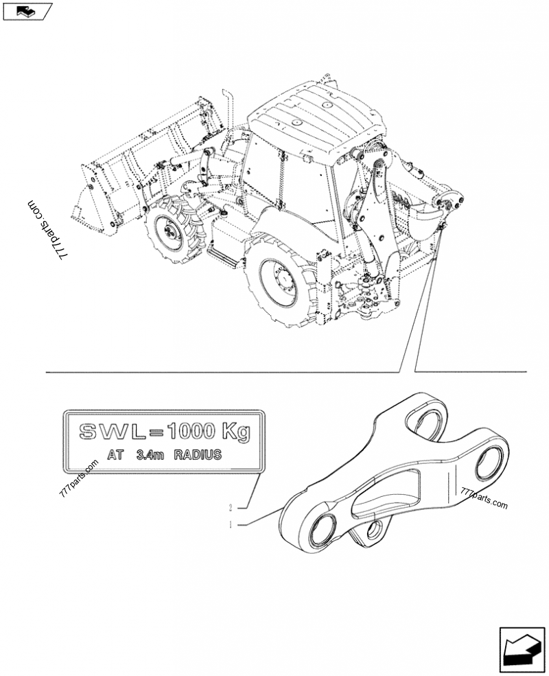 84303417 LINK ASSY. - Case spare part | 777parts.com