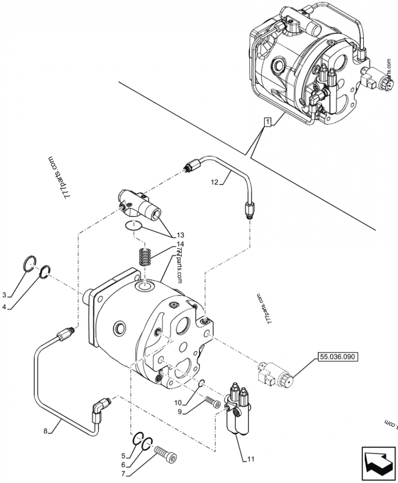 84218959 HYDRAULIC PUMP,71 CC Case spare part