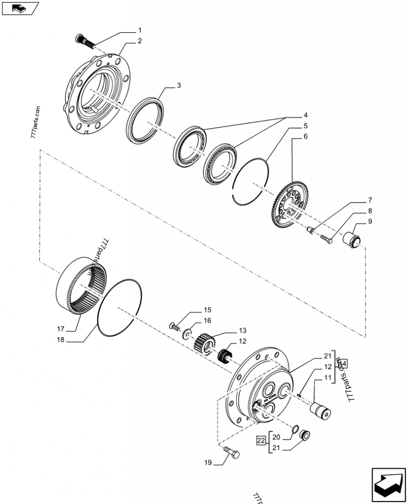 87748927 RING GEAR,60T - Case spare part | 777parts.com