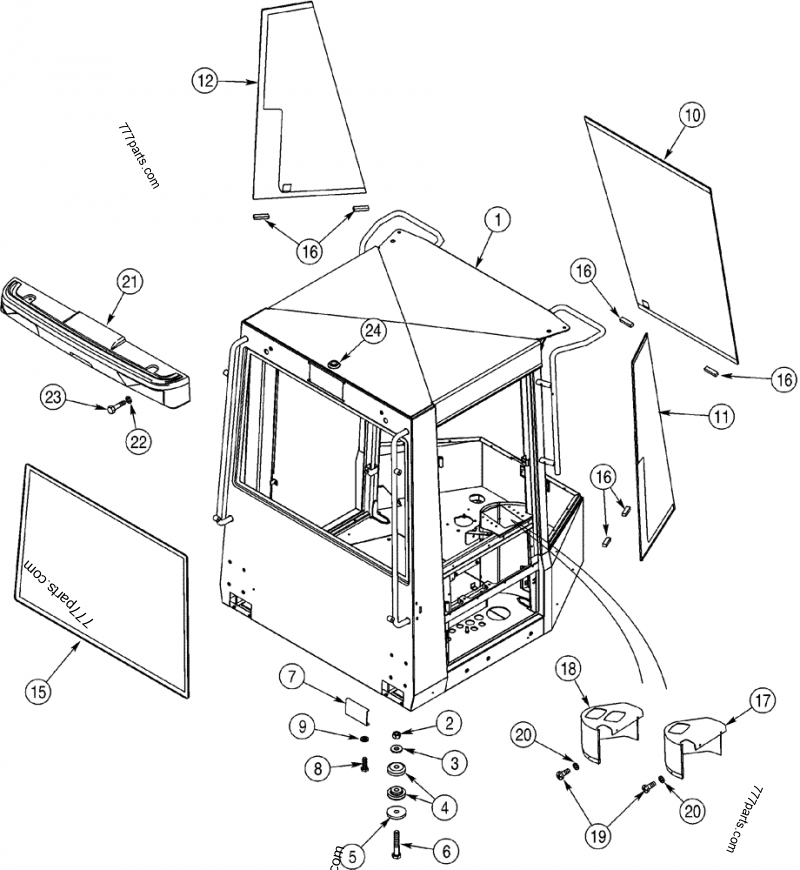 198052A1 GLASS - Case spare part | 777parts.com