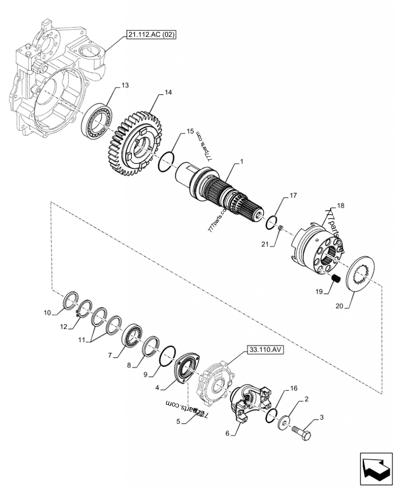 掛軸 176 0750 117 177 DOOSAN BEARING;ROLLER / 0750117177