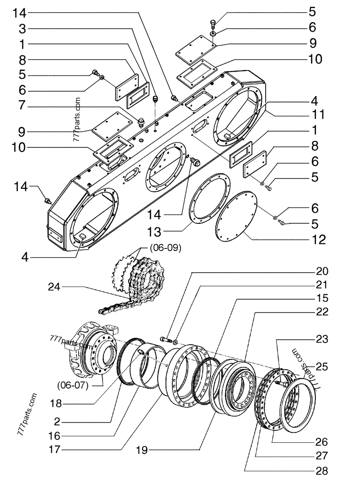 87667592 CHAIN,Complete, 140/170 Diff Lock, 52 Links x 50.8 87667592 CHAIN,Complete, 140/170 Diff Lock, 52 Links x 50.8