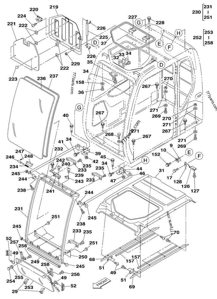 KHN2839 DOOR COVER - Case spare part | 777parts.com