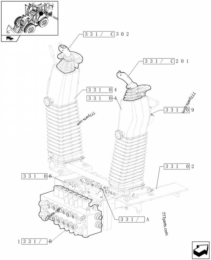 87685956 JOYSTICK - Case spare part | 777parts.com
