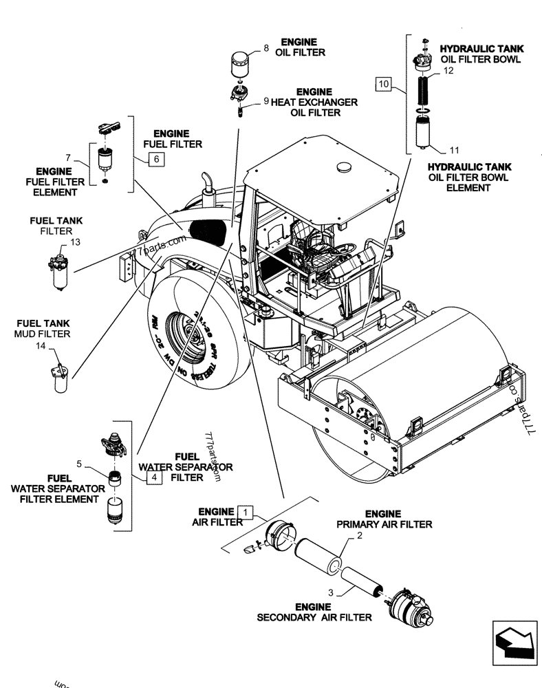 47801835 FILTER ASSY Case spare part
