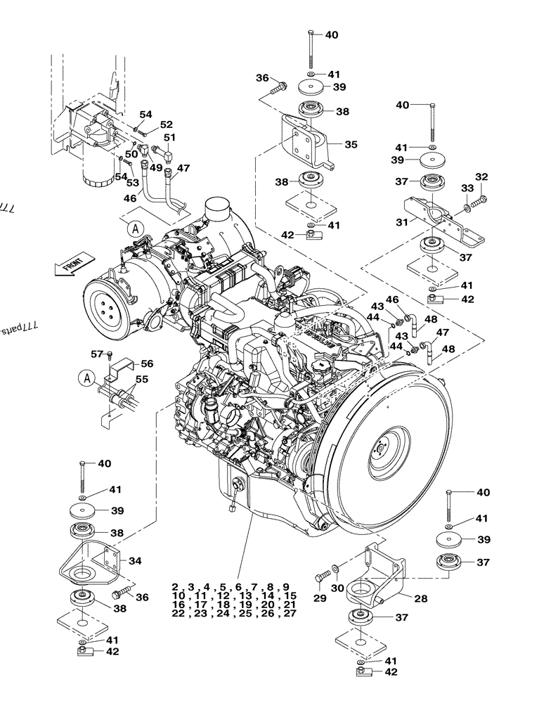 165929A1 BOLT,Sems, M16 - Case spare part | 777parts.com