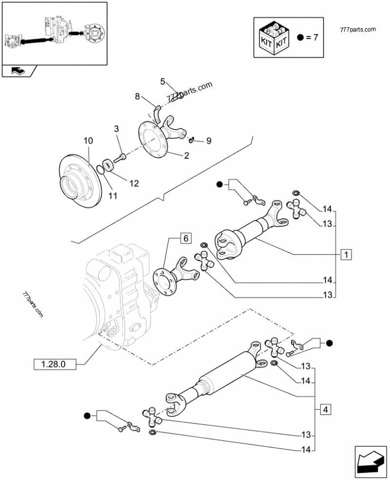 85820157 FLANGE Case spare part