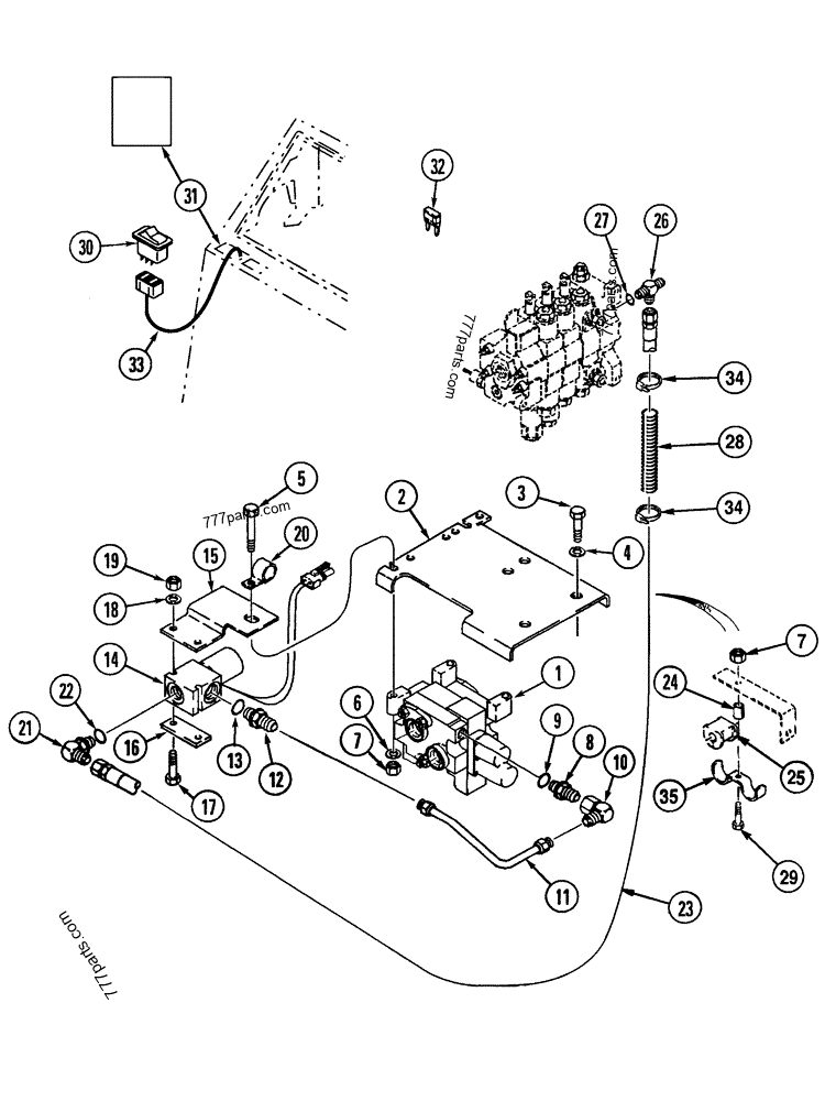 121741A1 VALVE, CONTROL - Case spare part | 777parts.com