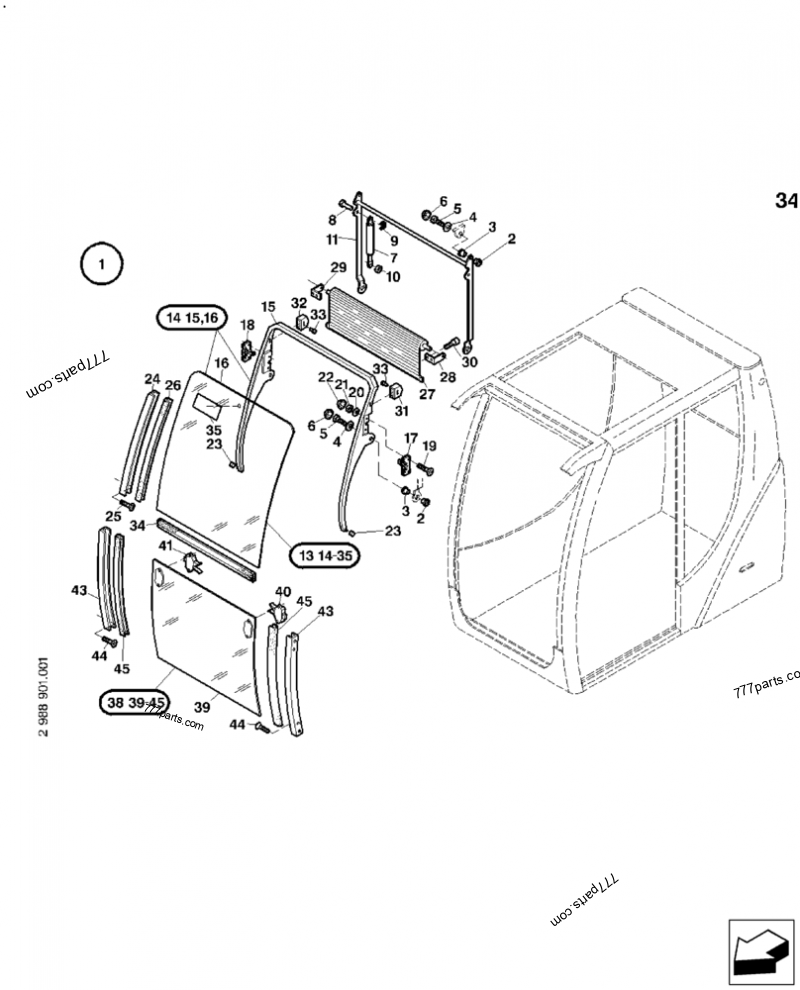 6913453 ОКНО - Case запчасть для спецтехники | 777parts.com