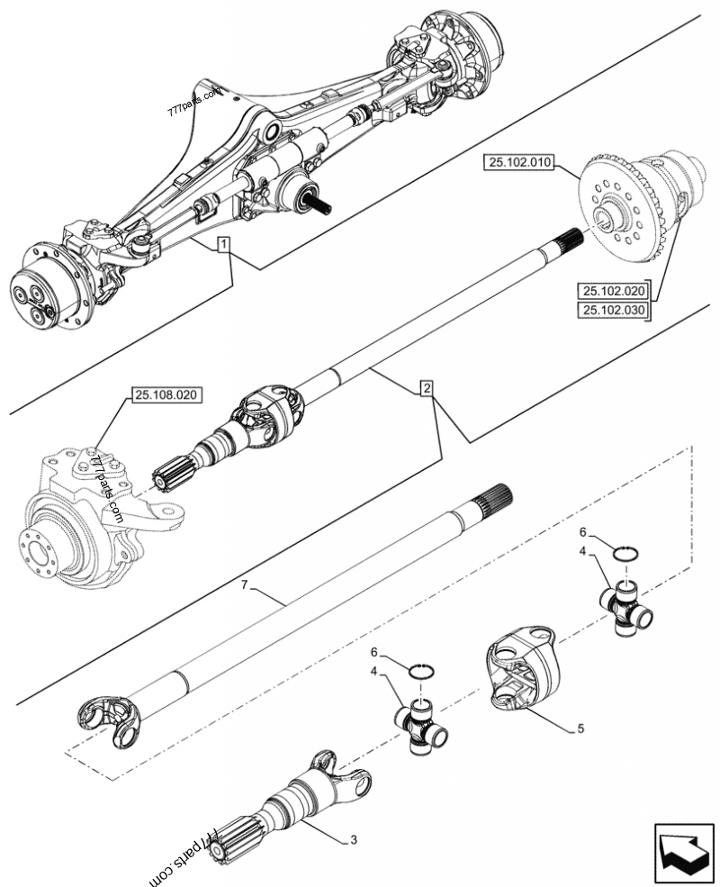 84258432 UNIVERSAL JOINT - Case spare part | 777parts.com