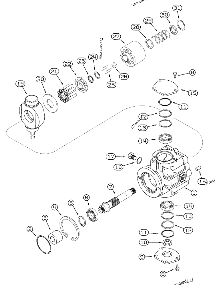 124846A1 SPLINED COUPLING - Case spare part | 777parts.com