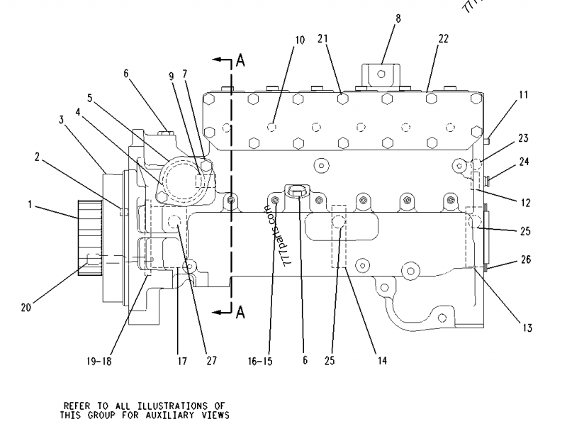 7W3100 CAMSHAFT-FUEL PUMP - Caterpillar spare part | 777parts.com