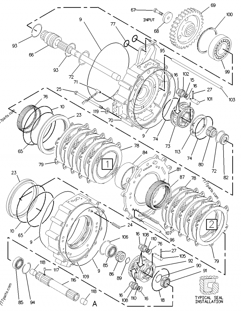 9G5818 PISTON-CLUTCH - Caterpillar spare part | 777parts.com