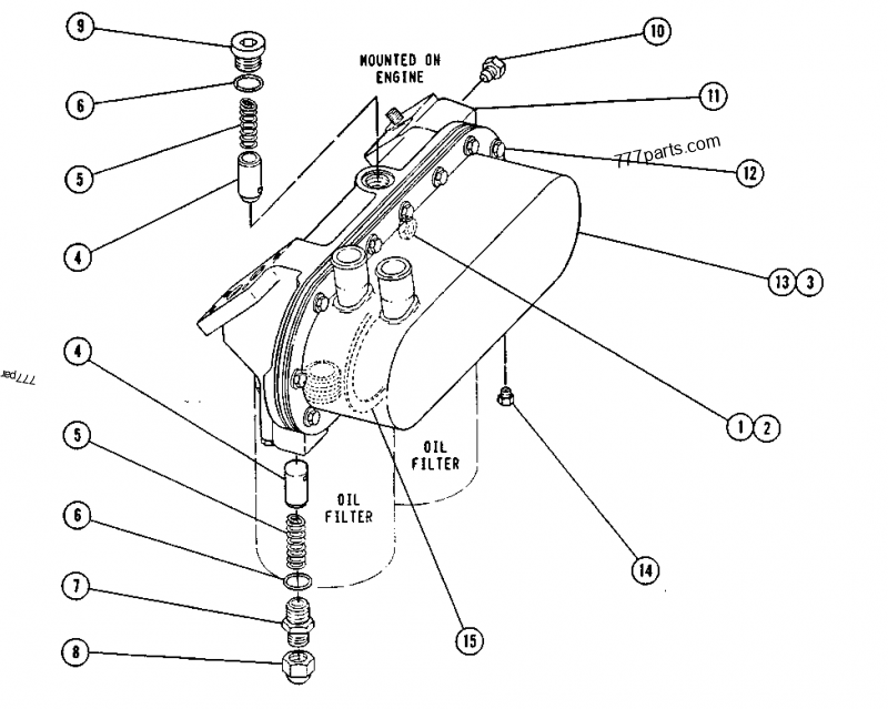 9N3595 COVER AS-OIL COOLER - Caterpillar spare part | 777parts.com