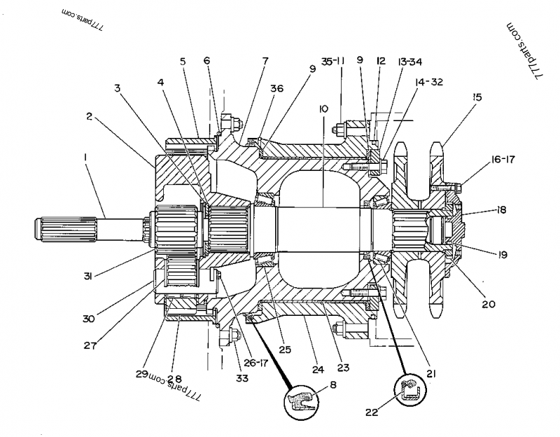 2G6396 NUT - Caterpillar spare part | 777parts.com
