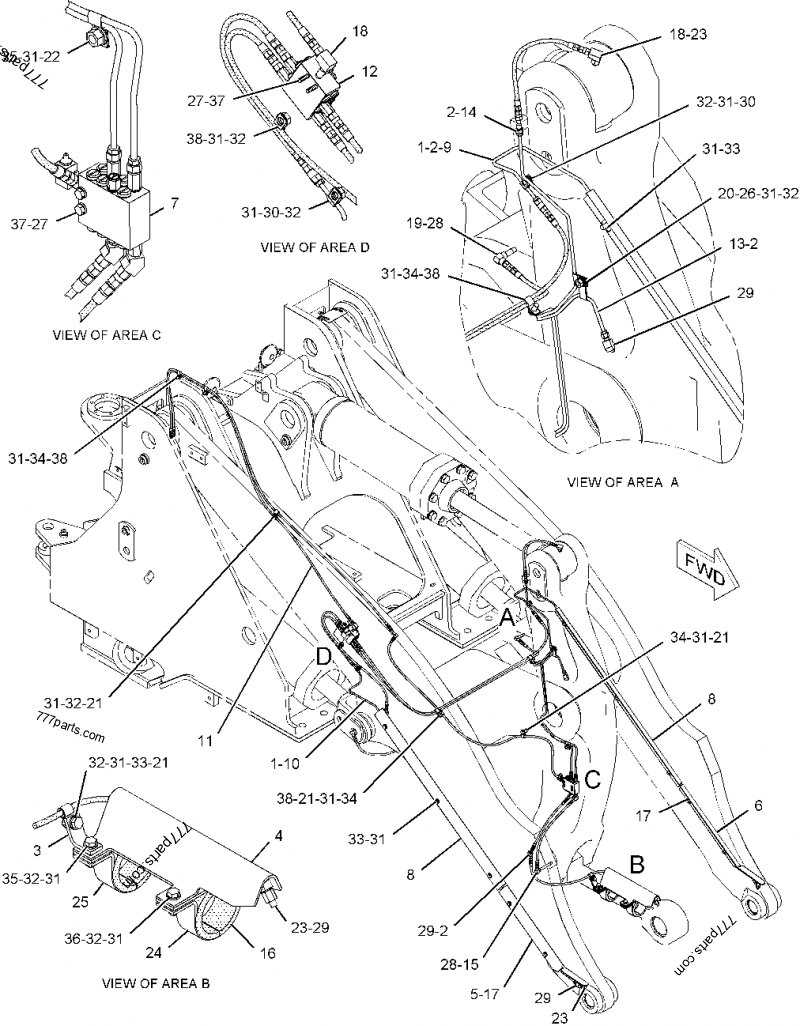 1108796 PIPE - Caterpillar spare part | 777parts.com