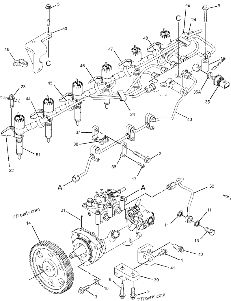 Схема запчастей 3069380 INJECTOR GROUP-FUEL - Caterpillar запчасть для спецтехники | 777parts.com