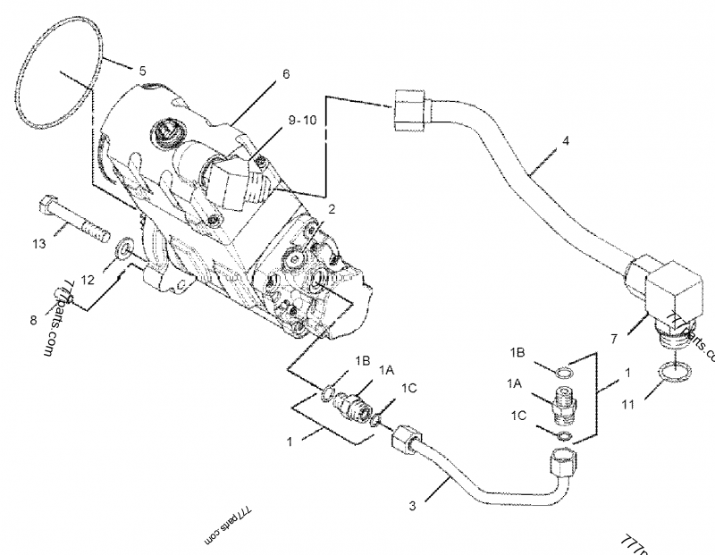 零件图 3190676 PUMP GROUP-UNIT INJECTOR HYD - Caterpillar 备件| Allbiz 777parts.com