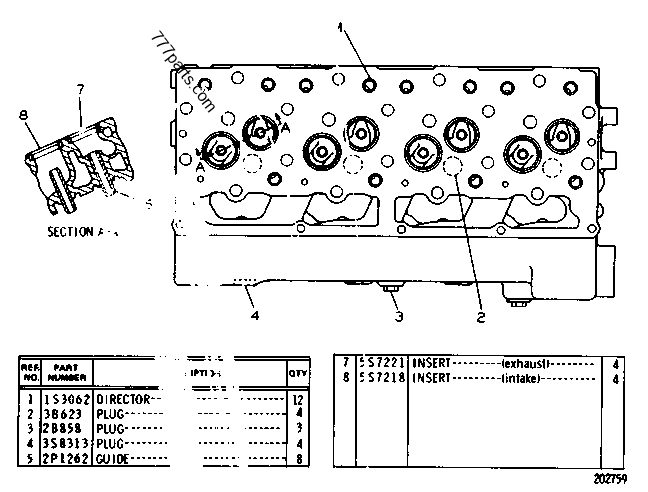TomTom　パーツ7点まとめ 4N7444 CYLINDER HEAD ASSEMBLY - Caterpillar spare part