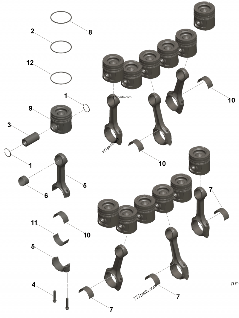 5633379 Connecting rod bearing kit - Cummins spare part | 777parts.com