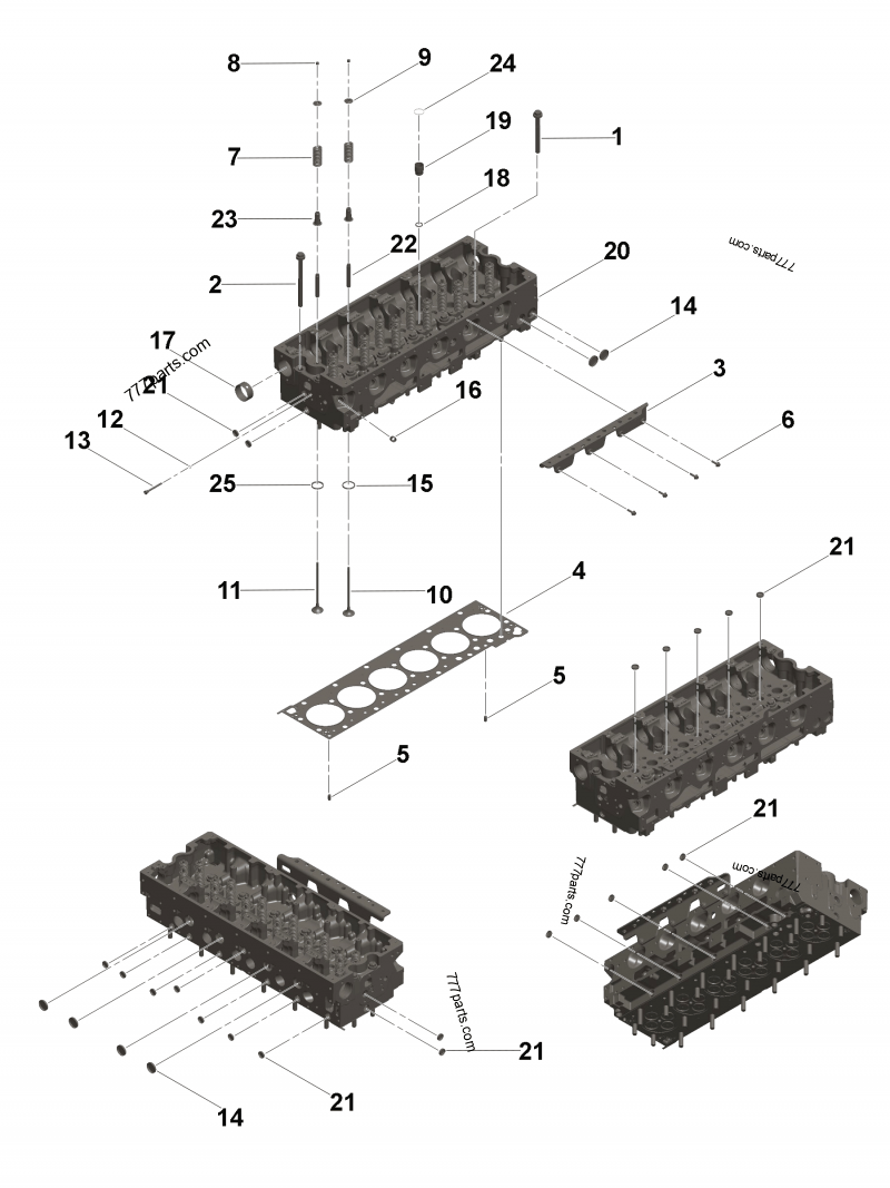 5658302 Cylinder head - Cummins spare part | 777parts.com