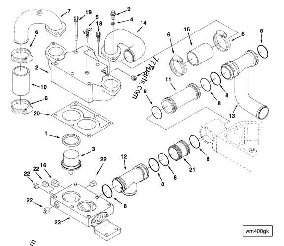 3004718 Water transfer connection - Cummins spare part