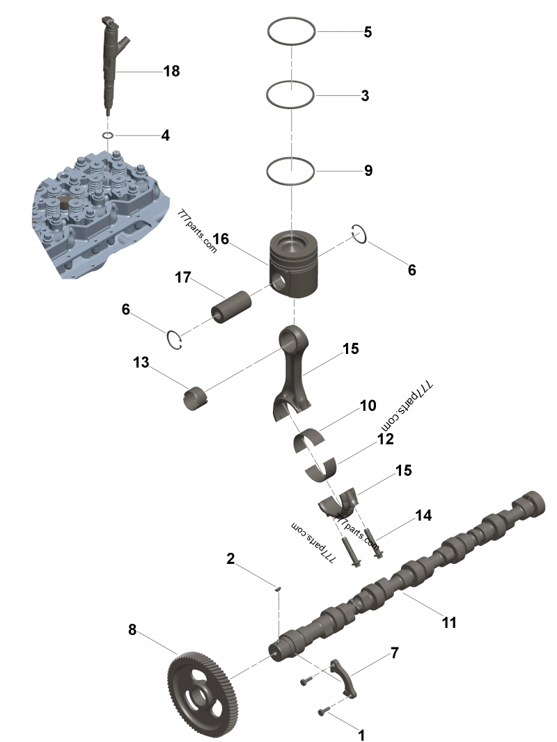 5694041 Engine piston kit - Cummins spare part | 777parts.com