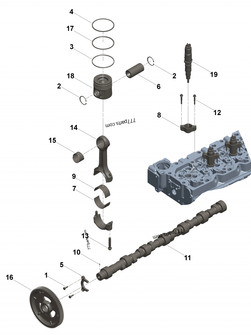 6393527 Engine piston kit - Cummins spare part | 777parts.com