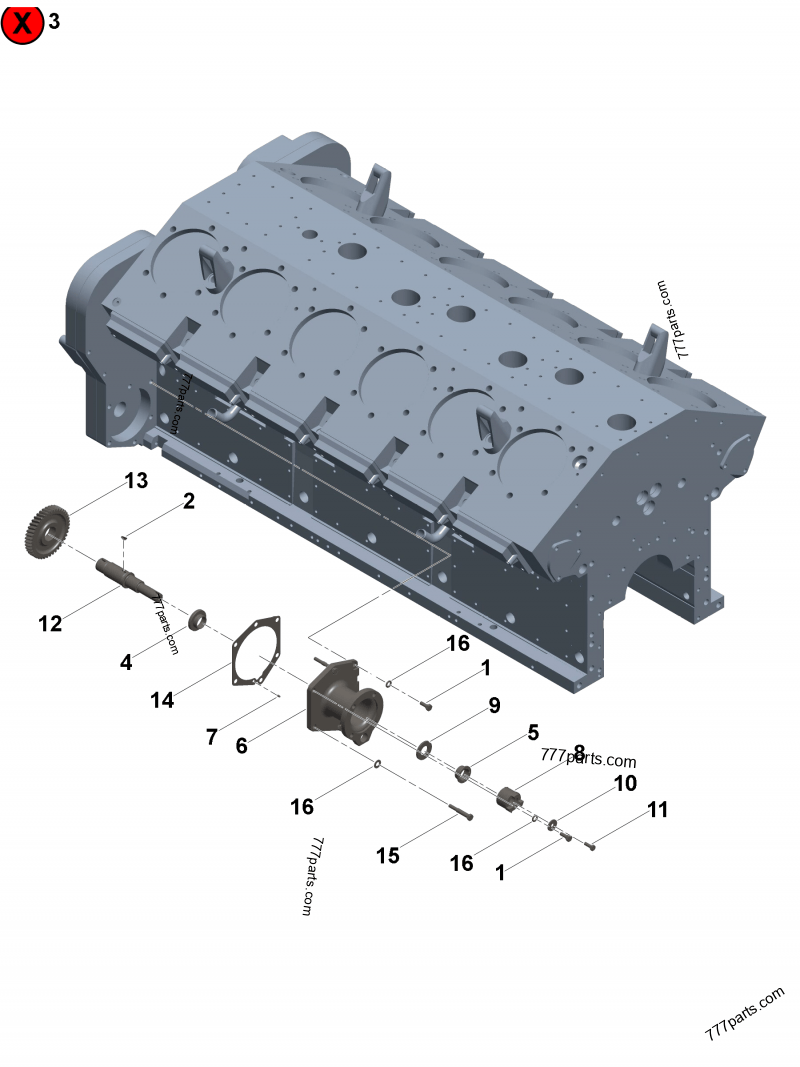 AR11496 Accessory drive support - Cummins spare part | 777parts.com