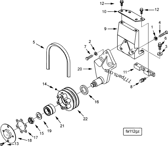 178708 V belt - Cummins spare part | 777parts.com