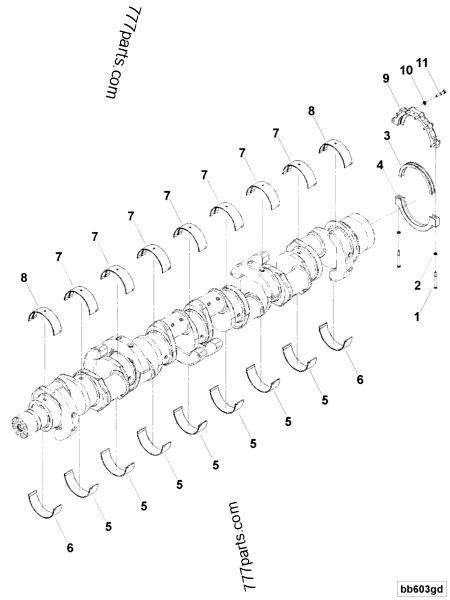 3018214 Set,main bearing (040) - Cummins spare part | 777parts.com