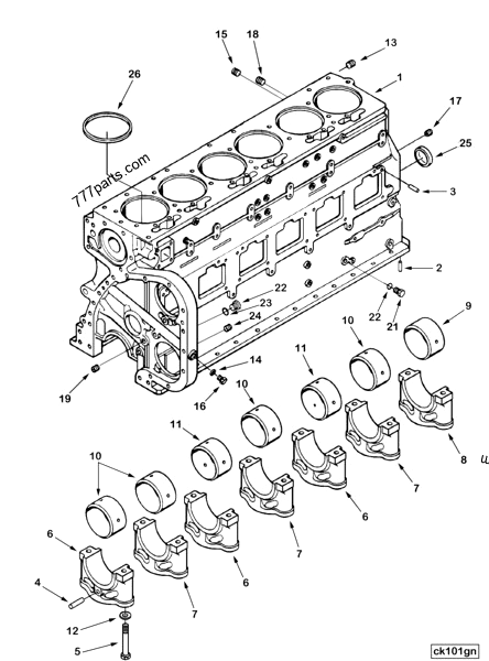 3049449 Cylinder block - Cummins spare part | 777parts.com