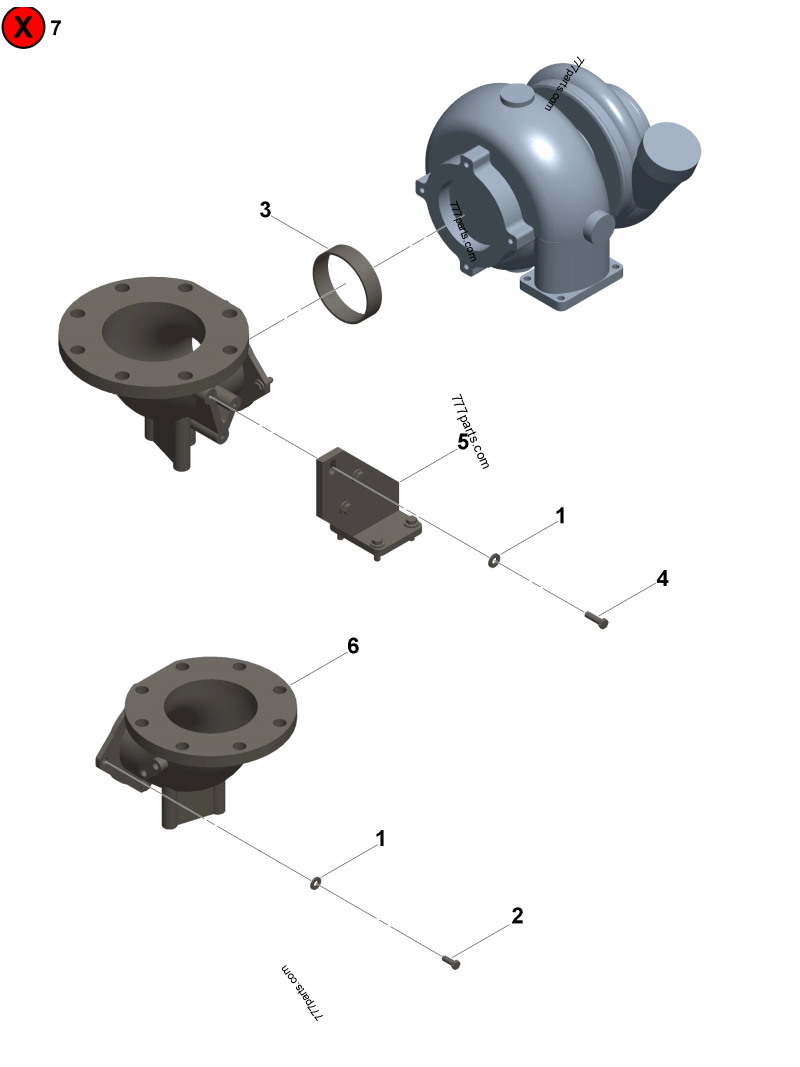 3073158 Exhaust connection sleeve - Cummins spare part