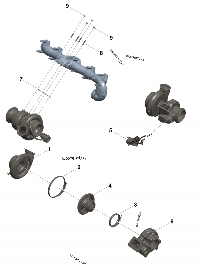 3104766 Turbocharger - Cummins spare part | 777parts.com