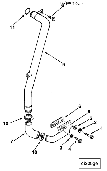 196282 Air compressor inlet connection - Cummins spare part