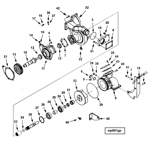 3332299 Water pump gasket - Cummins spare part | 777parts.com