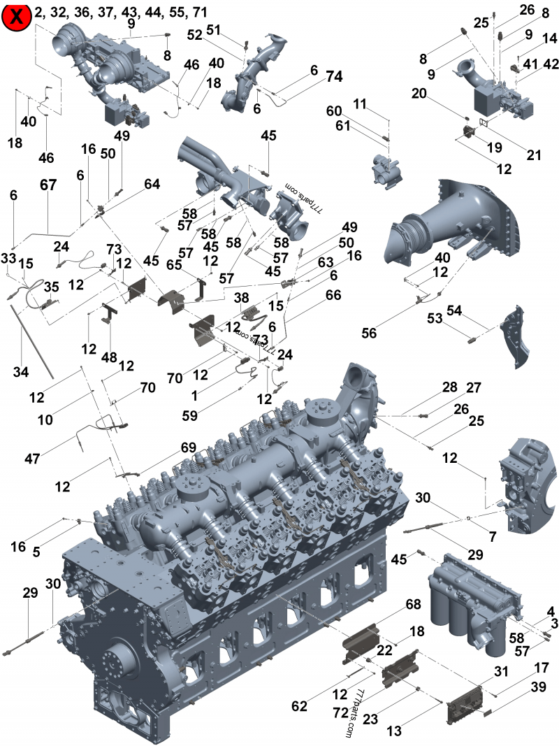 3408549 Pressure sensor - Cummins spare part | 777parts.com