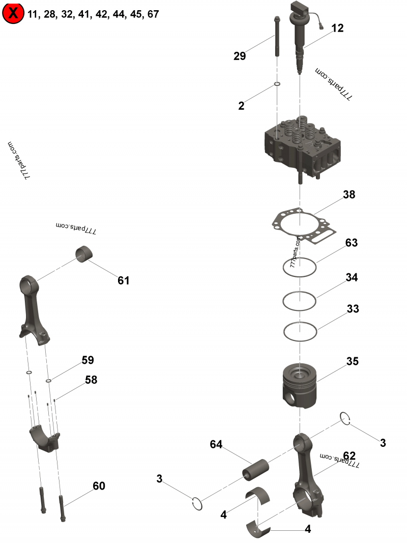 206808 Grommet seal - Cummins spare part | 777parts.com