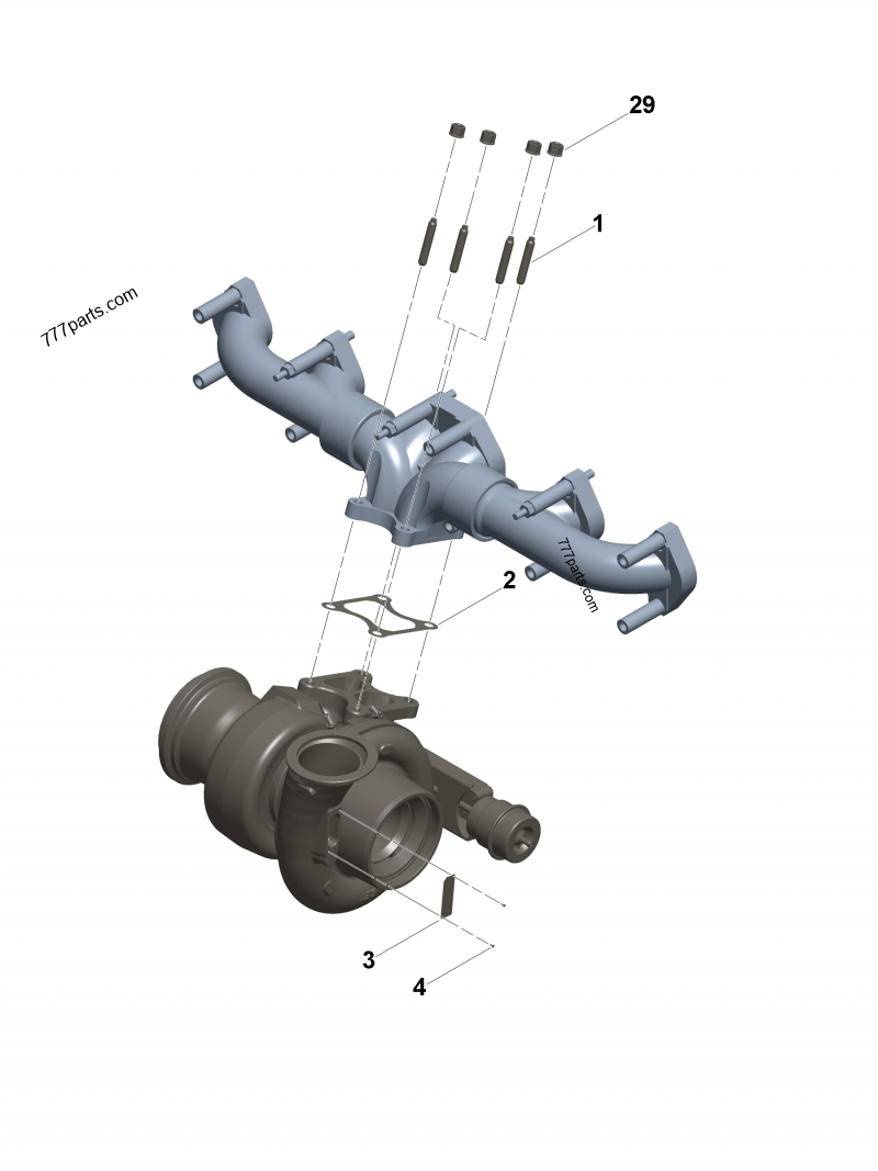 3539099 Turbocharger bearing housing - Cummins spare part  
