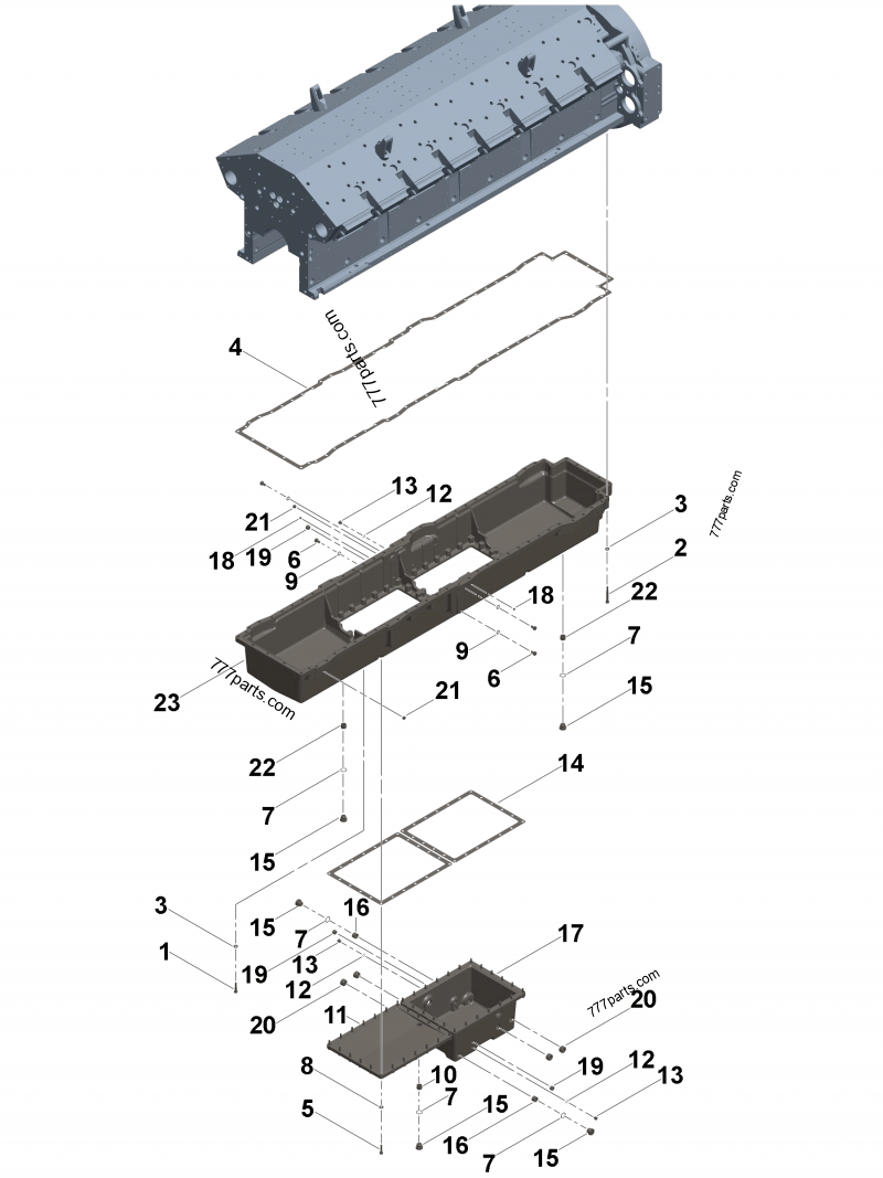 3635848 Oil pan - Cummins spare part | 777parts.com