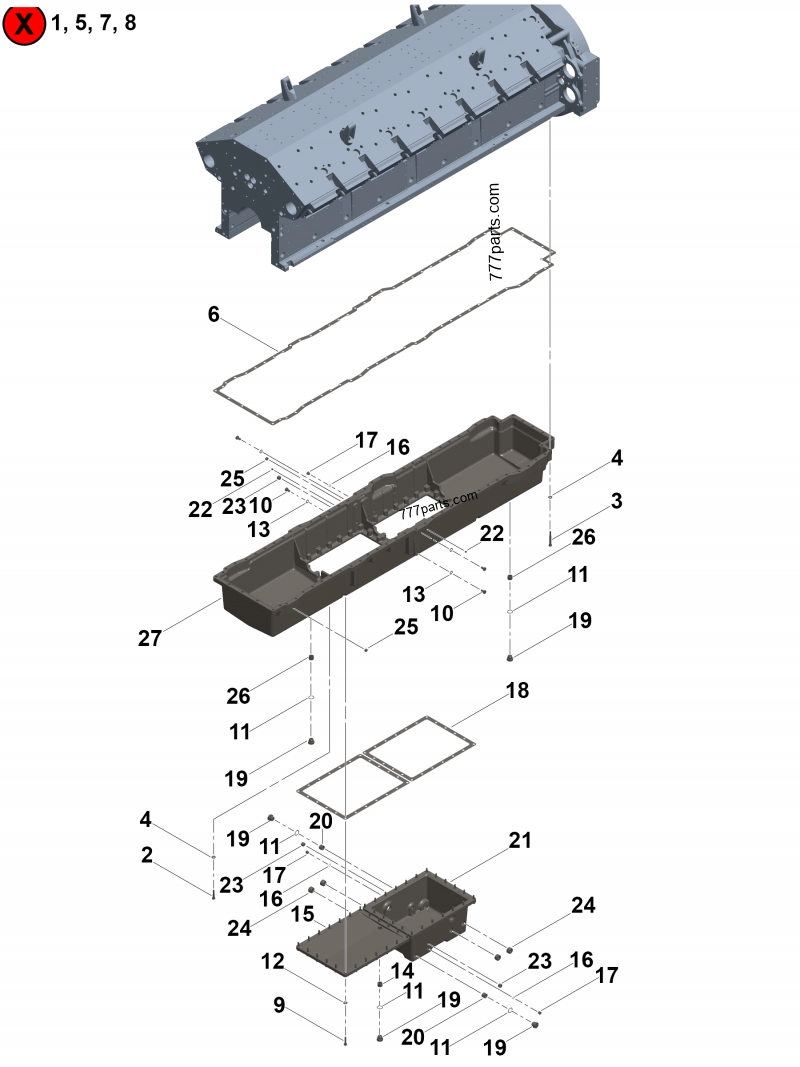 3635848 Oil pan - Cummins spare part | 777parts.com