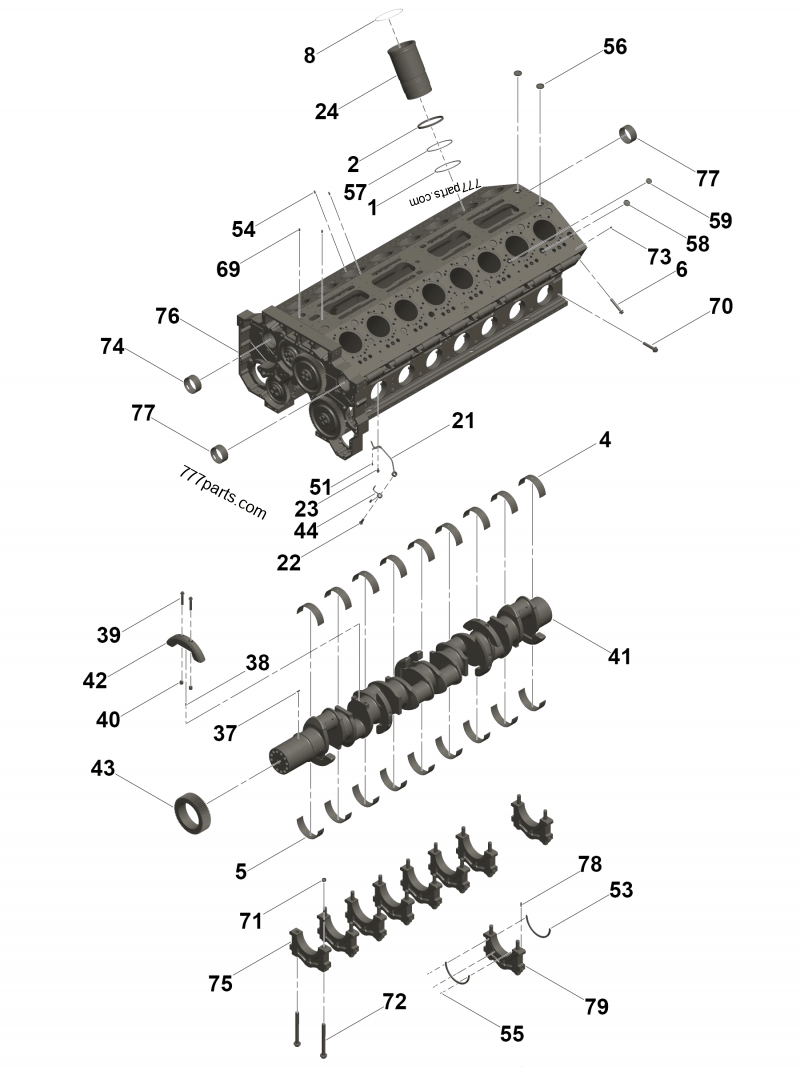 3645964 Engine crankshaft - Cummins spare part | 777parts.com