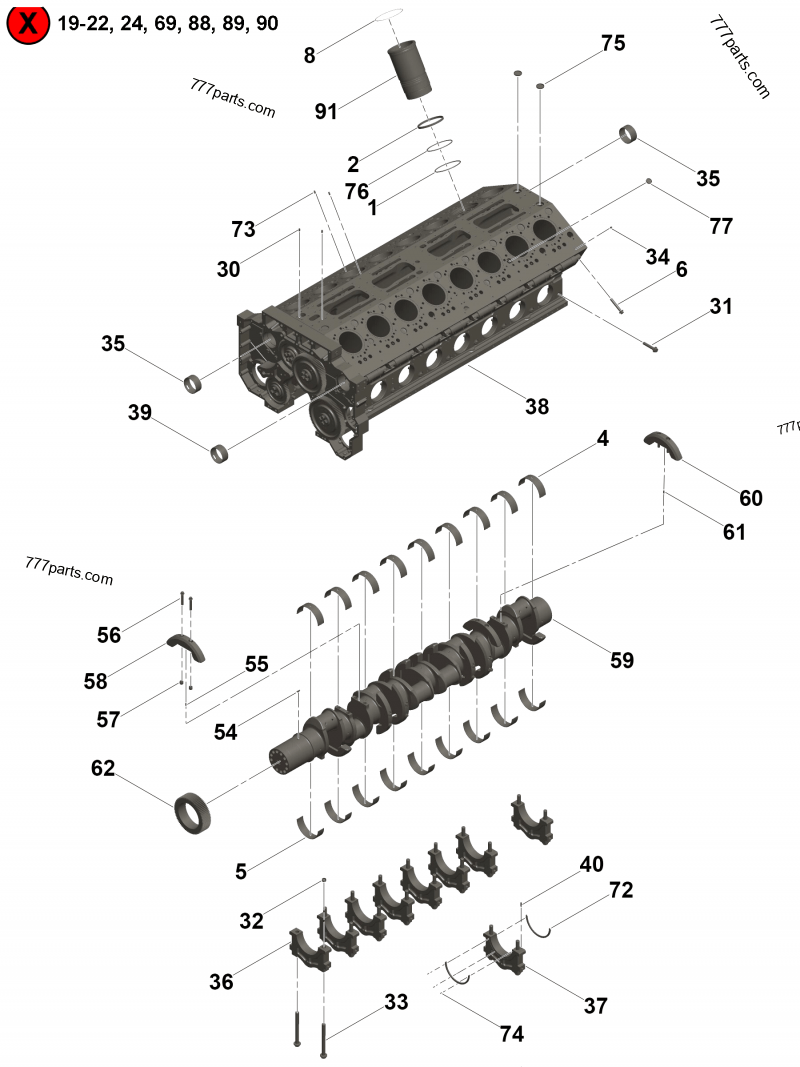 3647093 Engine crankshaft - Cummins spare part | 777parts.com