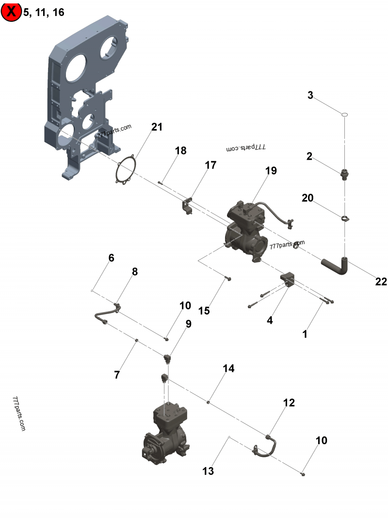 3682978 Flexible hose - Cummins spare part | 777parts.com
