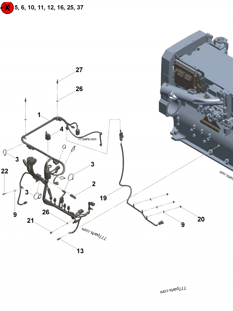 トイマシン Genuine Isf3.8 Engine Turbo Hx27W 3779951 2843674 4309098