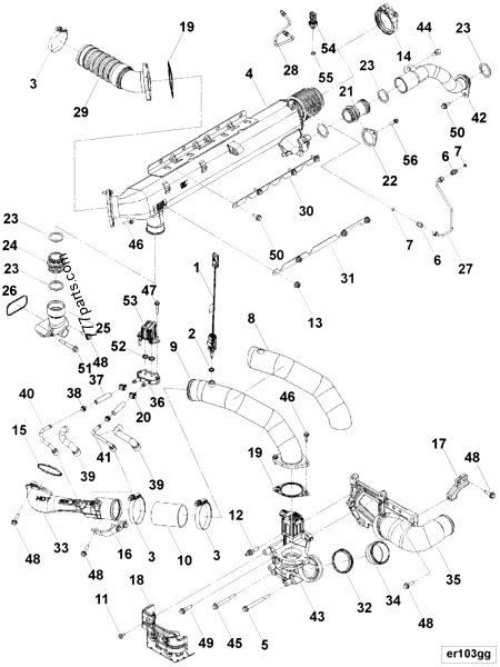 3684707 Exhaust gas recirculation valve - Cummins spare part 