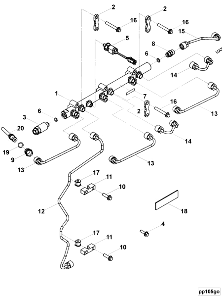 3685807 Injector fuel supply tube - Cummins spare part | 777parts.com