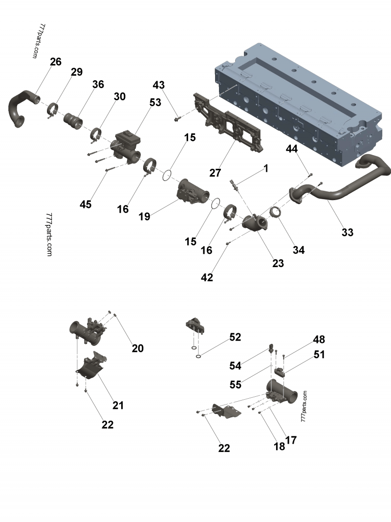 3686957 Water bypass tube - Cummins spare part | 777parts.com